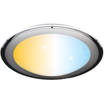 Aigostar - LED regulējama griestu lampa LED/60W/230V 2700-6500K pr. 52,7 cm hroms + tālvadības pults