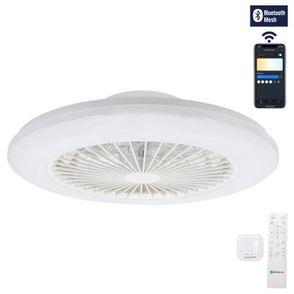 Aigostar - LED regulējams griestu gaismeklis ar ventilatoru LED/40W/230V 2700-6500K diametrs 48,5 cm balts + tālvadības pults