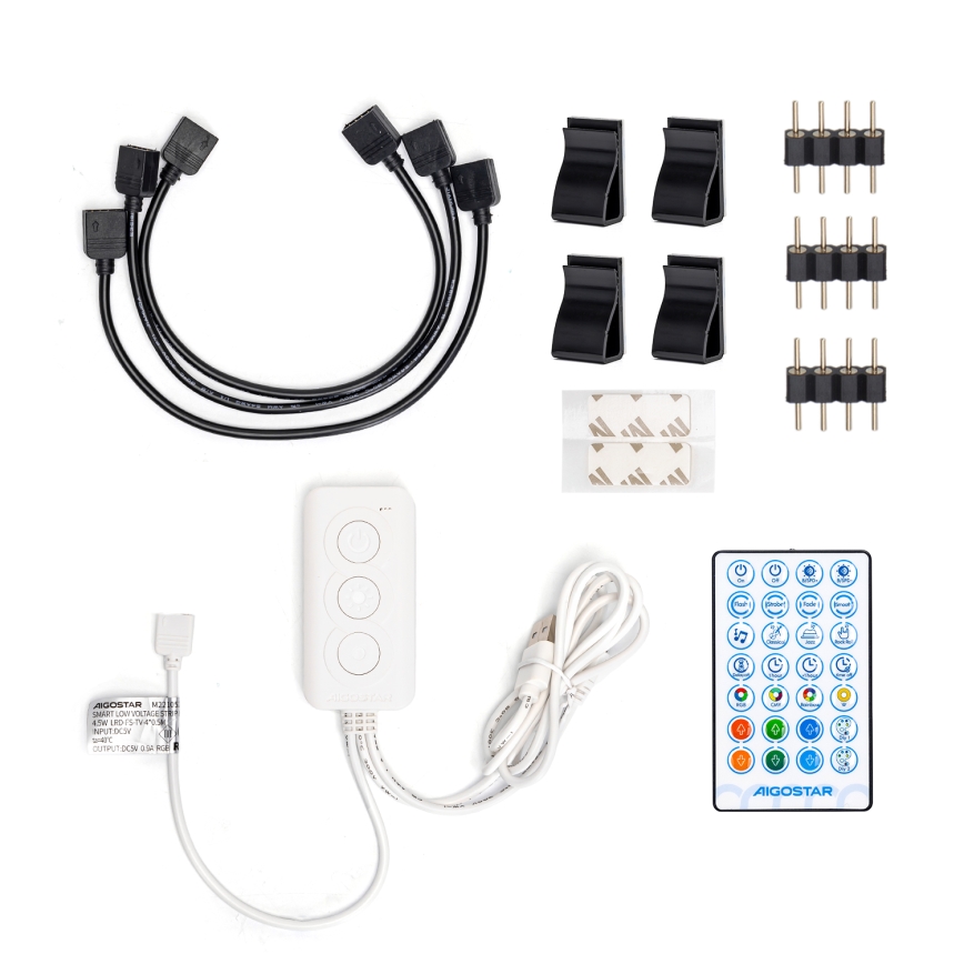 Aigostar - LED RGB Viedā Aptumšojama josla 4x0,5m LED/4,5W/5V Wi-Fi + tālvadības pults