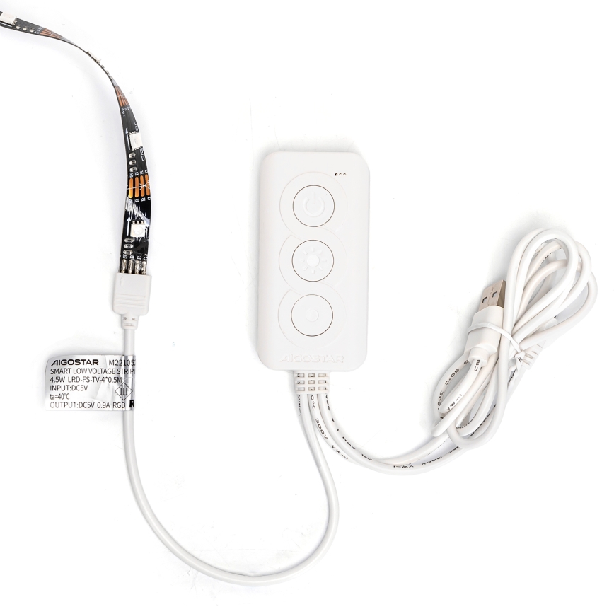 Aigostar - LED RGB Viedā Aptumšojama josla 4x0,5m LED/4,5W/5V Wi-Fi + tālvadības pults