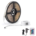 Aigostar - LED RGB Aptumšojama josla 6,5m LED/16,5W/12/230V 3000K Wi-Fi