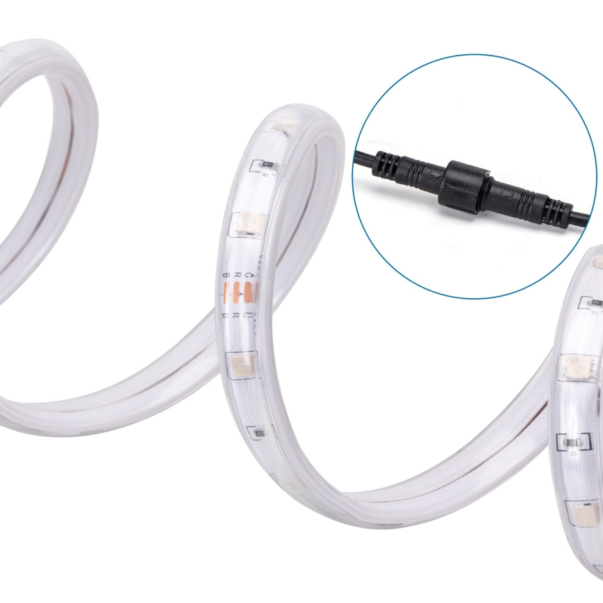 Aigostar - LED RGB Aptumšojama saules enerģijas josla LED/5W/3,2V 5+2m IP65 + tālvadības pults