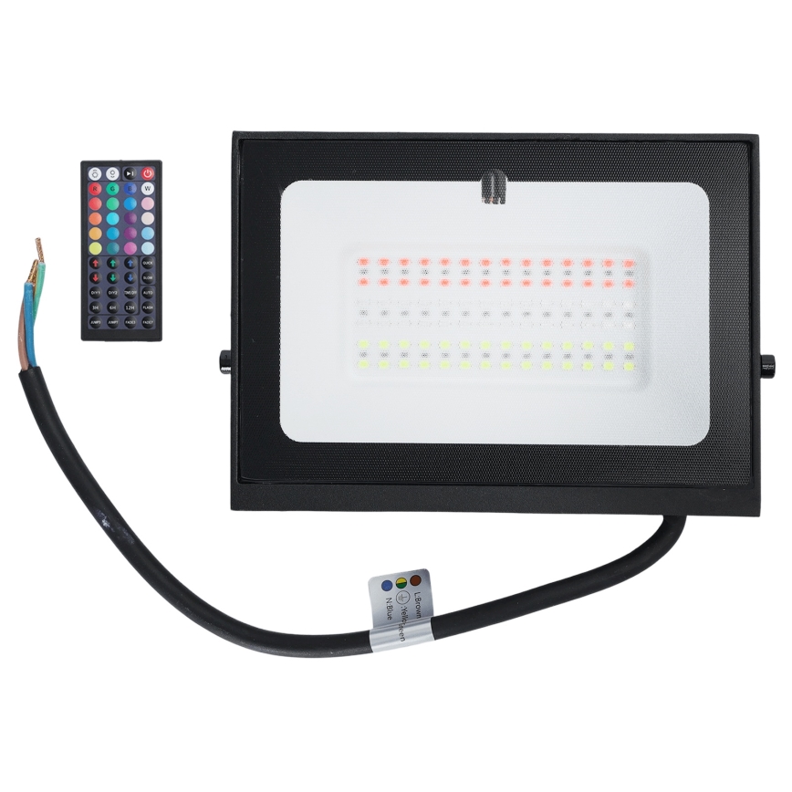 Aigostar - LED RGB aptumšojams prožektors LED/50W/230V IP65 + tālvadība