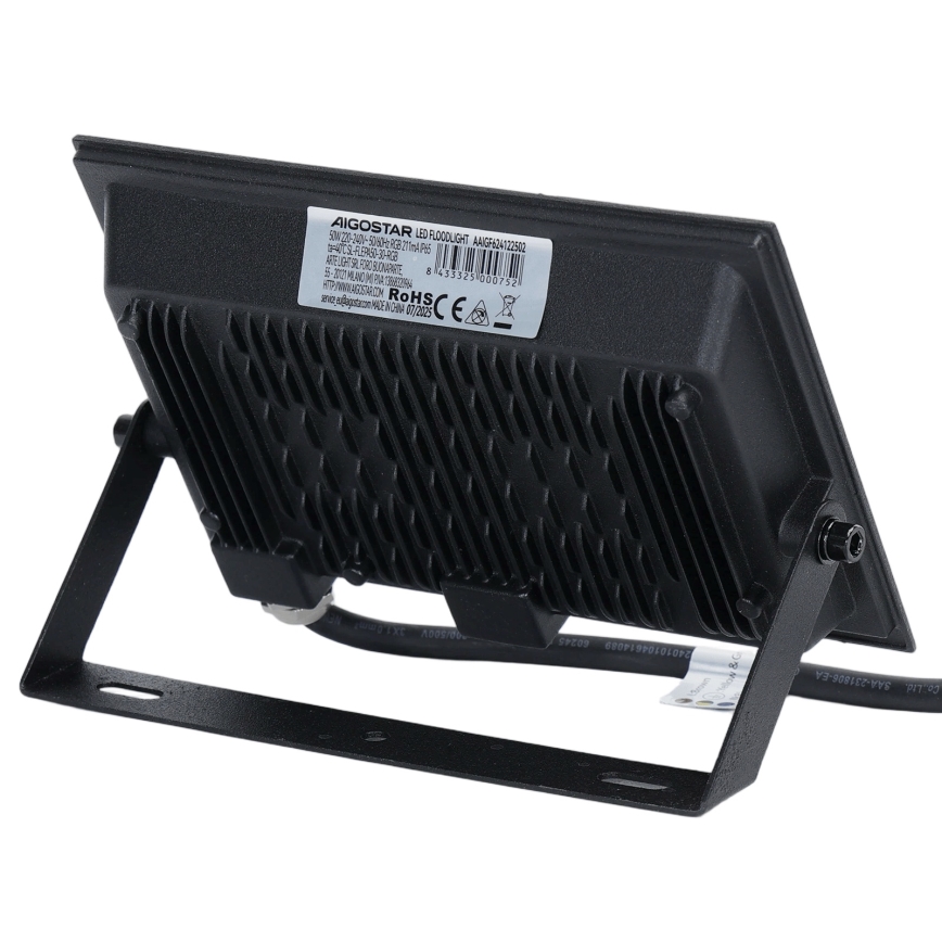 Aigostar - LED RGB aptumšojams prožektors LED/50W/230V IP65 + tālvadība