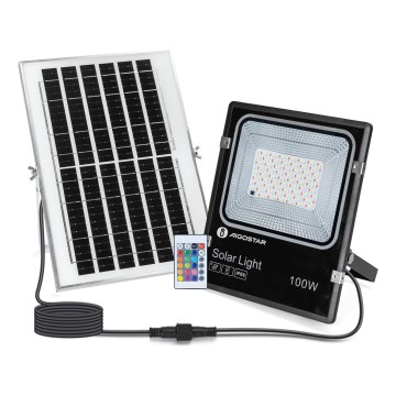 Aigostar - LED RGB Aptumšojams saules enerģijas prožektors LED/100W/3,2V IP66 + tālvadības pults