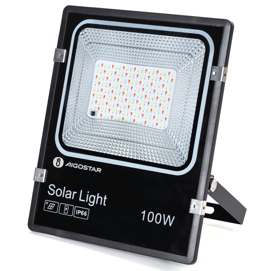 Aigostar - LED RGB Aptumšojams saules enerģijas prožektors LED/100W/3,2V IP66 + tālvadības pults