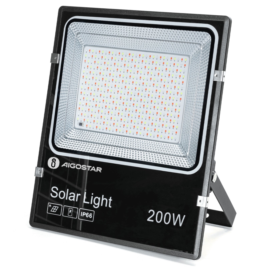 Aigostar - LED RGB Aptumšojams saules enerģijas prožektors LED/200W/3,2V IP66 + tālvadības pults