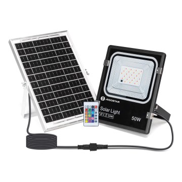 Aigostar - LED RGB Aptumšojams saules enerģijas prožektors LED/50W/3,2V IP66 + tālvadības pults