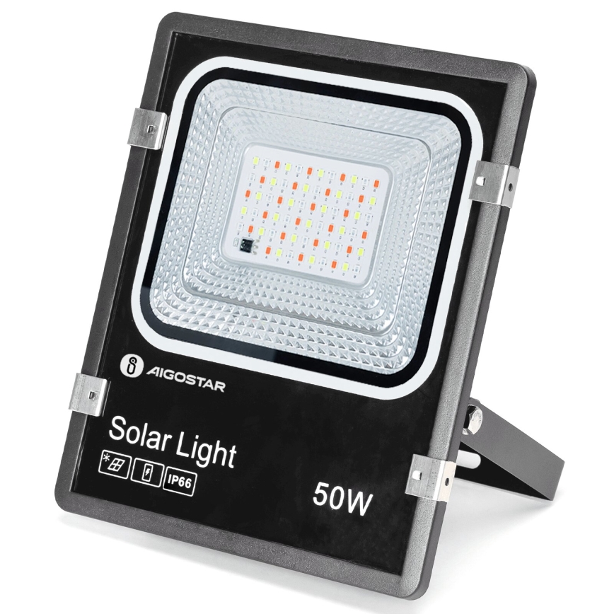 Aigostar - LED RGB Aptumšojams saules enerģijas prožektors LED/50W/3,2V IP66 + tālvadības pults