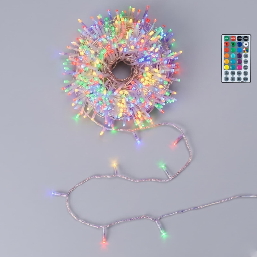Aigostar - LED RGB āra Ziemassvētku virtene 50xLED/7 funkcijas 4xAA 5,3m IP44 daudzkrāsaina + tālvadības pults