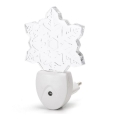 Aigostar - LED RGB Nakts lampiņa ar krēslas sensoru LED/0,5W/230V sniegpārsliņa