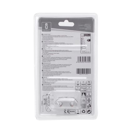 Aigostar - LED RGB Nakts lampiņa ar krēslas sensoru LED/0,5W/230V sniegpārsliņa