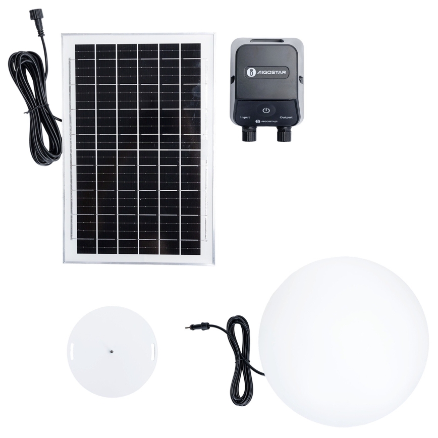 Aigostar - LED RGBW ar regulējamu spilgtumu āra lampa MESH LED/35W/3,7V 4000mAh 2700-6500K IP65 Ø 50 cm + tālvadības pults