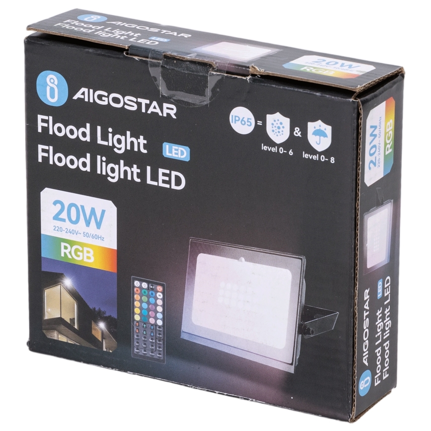 Aigostar - dimējams RGB LED prožektors LED/10W/230V IP65 + tālvadība