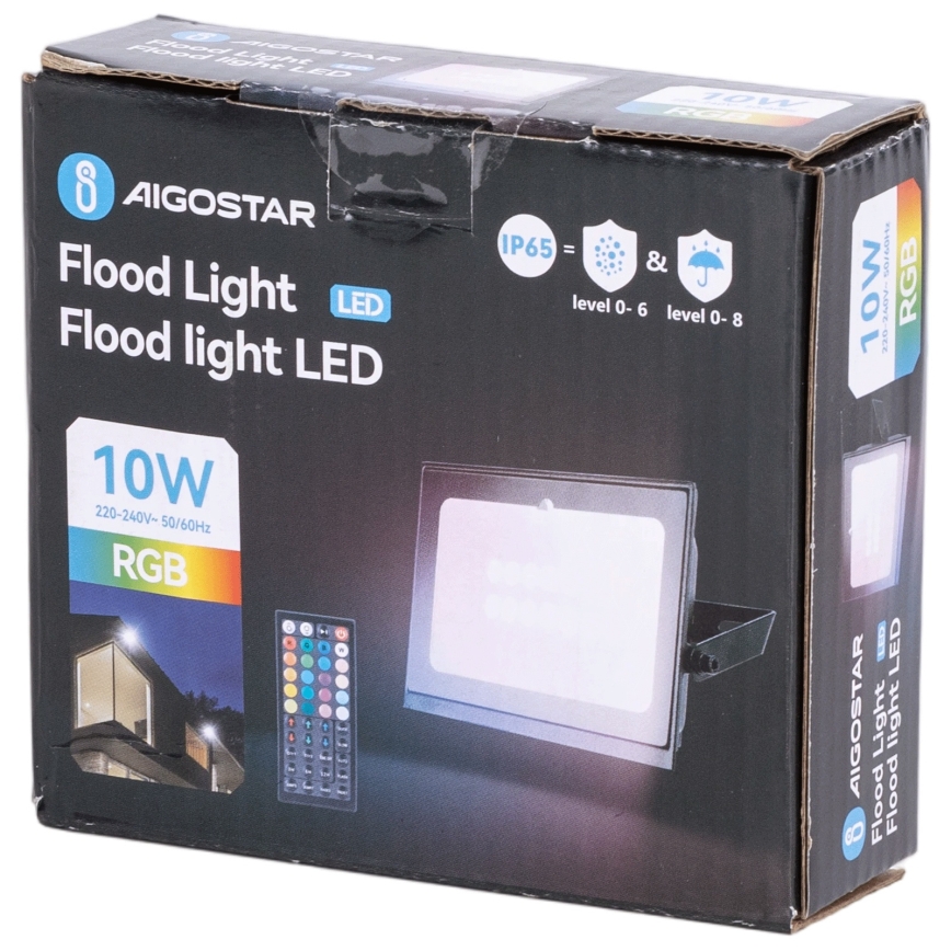 Aigostar - LED RGB regulējams prožektors LED/20W/230V IP65 + ar tālvadības pulti