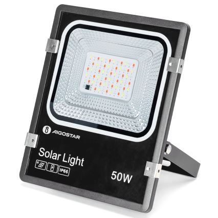 Aigostar - LED RGB regulējams saules prožektors LED/50W/3,2V IP66 4000 mAh + tālvadība