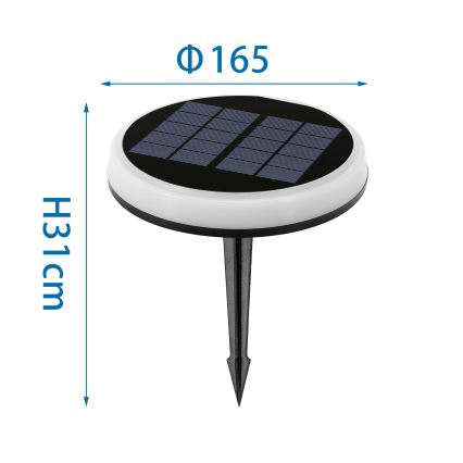 Aigostar - LED RGB Saules eneģijas lampa LED/0,6W/3,7V IP65