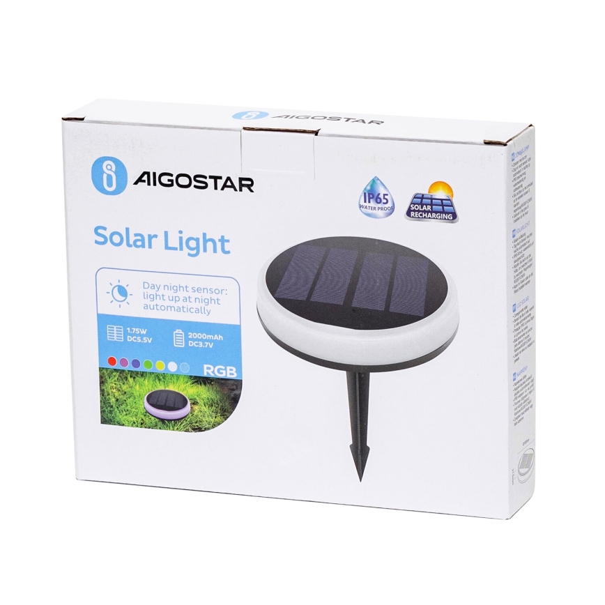 Aigostar - LED RGB Saules eneģijas lampa LED/0,6W/3,7V IP65