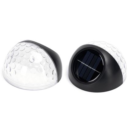 Aigostar - LED RGB Saules enerģijas sienas lampa LED/2W/1,2V 300 mAh melna IP44