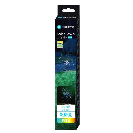 Aigostar - LED RGB Saules gaismeklis LED/0,03W/1,2V IP44 300 mAh