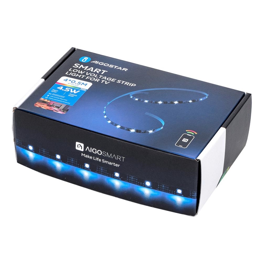 Aigostar - LED RGB Viedā Aptumšojama josla 4x0,5m LED/4,5W/5V Wi-Fi + tālvadības pults