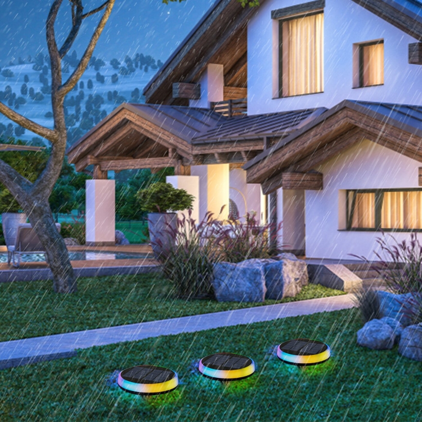 Aigostar - LED RGBIC Saules enerģijas lampa LED/0,6W/3,7V IP65