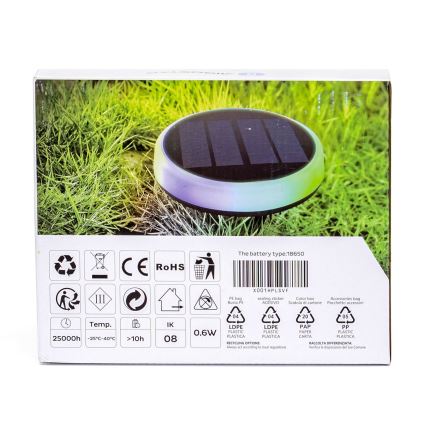 Aigostar - LED RGBIC Saules enerģijas lampa LED/0,6W/3,7V IP65