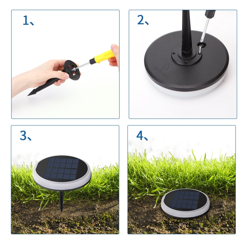 Aigostar - LED RGBIC Saules gaismeklis LED/0,6W/3,7V IP65 2000 mAh