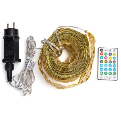 Aigostar - LED RGBICW Viedā āra  virtene MESH 100xLED 10 m IP44 + tālvadība