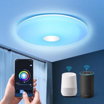 Aigostar - LED RGBW Aptumšojama griestu lampa 18W/230V d. 34 cm Wi-Fi