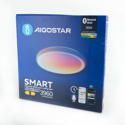 Aigostar - LED RGBW Aptumšojama griestu lampa MESH LED/36W/230V 3000-6500K + tālvadības pults