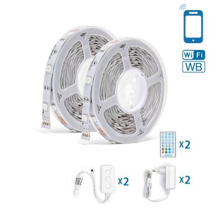 Aigostar - LED RGBW Aptumšojama josla LED/18W/12V 2x5 m Wi-Fi