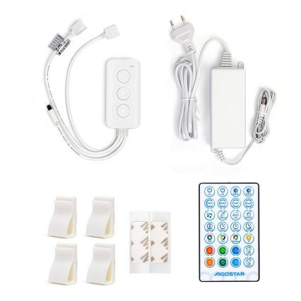 Aigostar - LED RGBW aptumšojama lente LED/48W/12V 2x7,5 m Wi-Fi