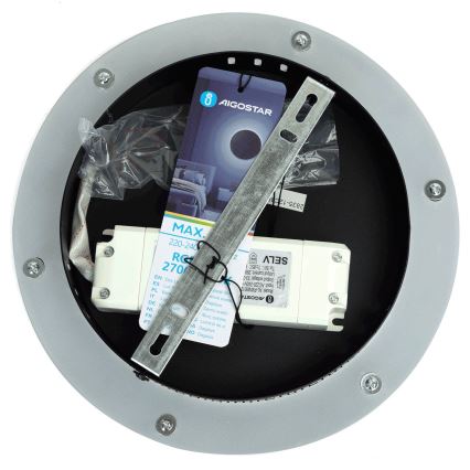 Aigostar - LED RGBW Aptumšojama sienas lampa MESH Viedā LED/12W/230V 2700-6500K melna + tālvadības pults