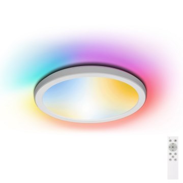 Aigostar - LED RGBW Aptumšojama vannas istabas griestu lampa LED/18W/230V 3000-6500K d. 30 cm IP44 + tālvadības pults