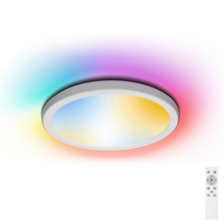 Aigostar - LED RGBW Aptumšojama vannas istabas griestu lampa LED/18W/230V 3000-6500K d. 30 cm IP44 + tālvadības pults