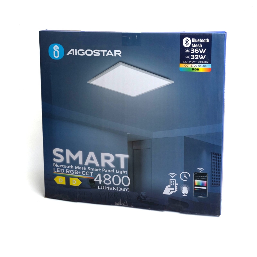 Aigostar - LED RGBW Aptumšojams panelis virsapmetuma MESH LED/36W/230V 60x60 cm