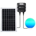 Aigostar - LED RGBW ar regulējamu spilgtumu āra lampa MESH LED/35W/3,7V 4000mAh 2700-6500K IP65 Ø 50 cm + tālvadības pults