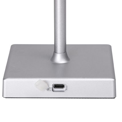 Aigostar - LED RGBW Aptumšojama uzlādējama āra galda lampa LED/4W/5V 3600mAh balta/hroms IP54