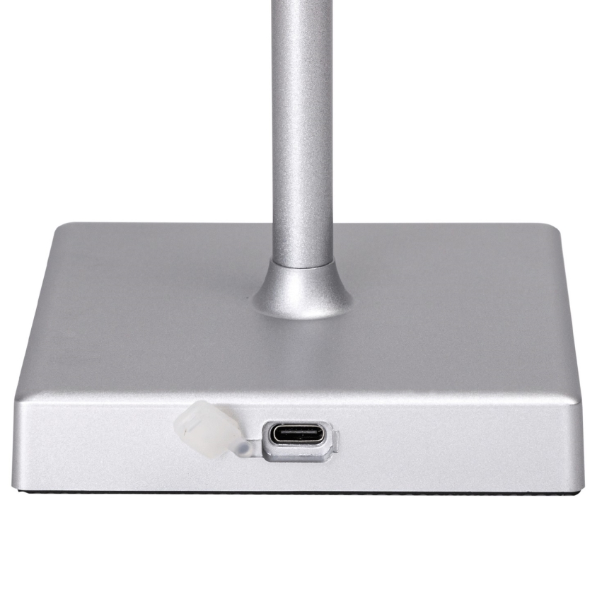 Aigostar - LED RGBW Aptumšojama uzlādējama āra galda lampa LED/4W/5V 3600mAh balta/hroms IP54