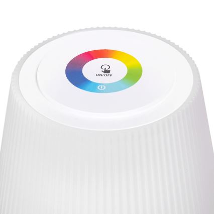 Aigostar - LED RGBW Aptumšojama uzlādējama āra galda lampa LED/4W/5V 3600mAh balta IP54