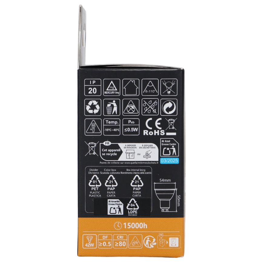 Aigostar - LED RGBW regulējama spuldze GU10/6W/230V 3000K + ar tālvadības pulti