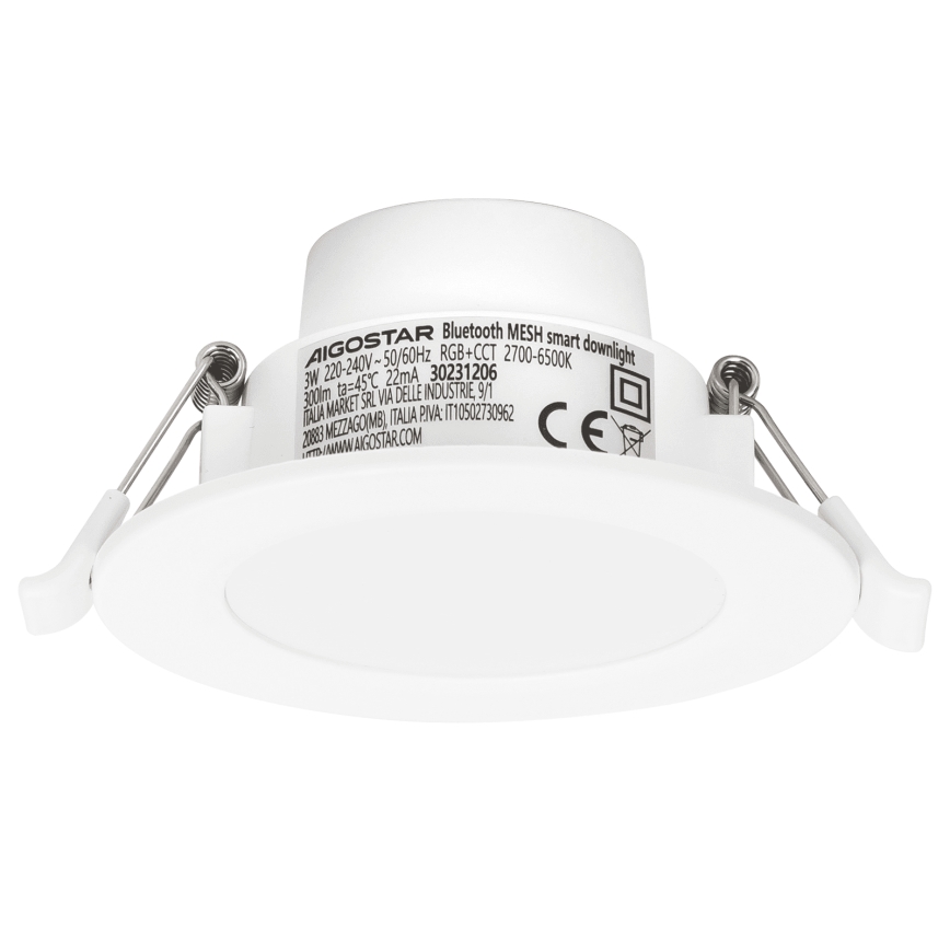 Aigostar - LED RGBW dimējams vannas istabas iebūvējamais griestu gaismeklis MESH Smart LED/3W/230V 2700-6500K IP44