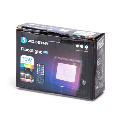 Aigostar - LED RGBW Aptumšojams prožektors LED/10W/230V IP65 + tālvadības pults