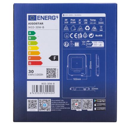 Aigostar - LED RGBW Prožektors MESH MESH LED/30W/230V 6500K IP65 + tālvadības pults
