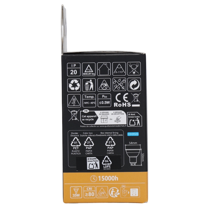 Aigostar - LED RGBW regulējama spuldze GU10/4,8W/230V 3000K + tālvadības pults