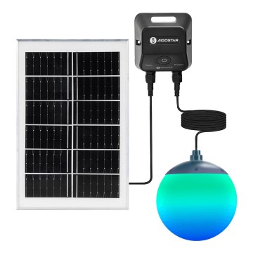 Aigostar - LED RGBW regulējama saules lustra MESH LED/20W/3,7V 4000 mAh 2700K-6500K IP65 Ø 15 cm
