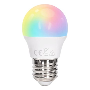 Aigostar - LED RGBW regulējama spuldze G45 E27/6W/230V 3000K + tālvadības pults