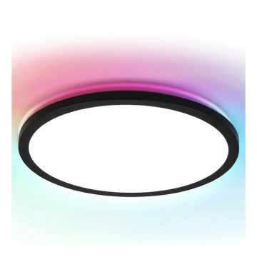 Aigostar - LED RGBW regulējams griestu gaismeklis MESH LED/24W/230V 3000-6500K melns + tālvadības pults
