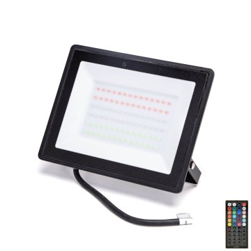 Aigostar - LED RGBW regulējams prožektors LED/50W/230V IP65 + tālvadība